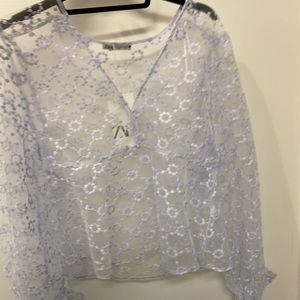 Zara eyelet top